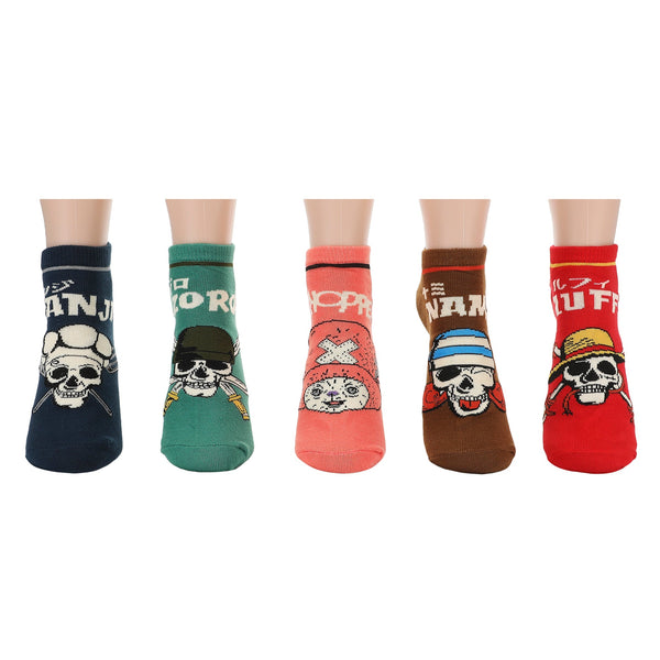 Chaussettes homme One Piece Jolly Rogers avec Chopper - lot de 5 paires