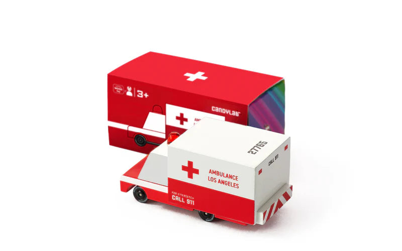 Wooden Ambulance Candycar World - Ambulance Los Angeles