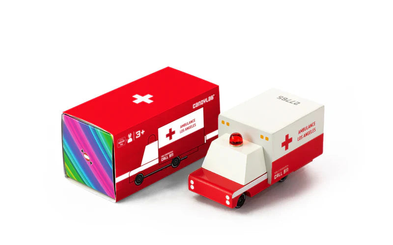 Ambulância de madeira Candycar World - Ambulância Los Angeles