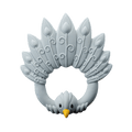 Peacock Teether – Sky Blue