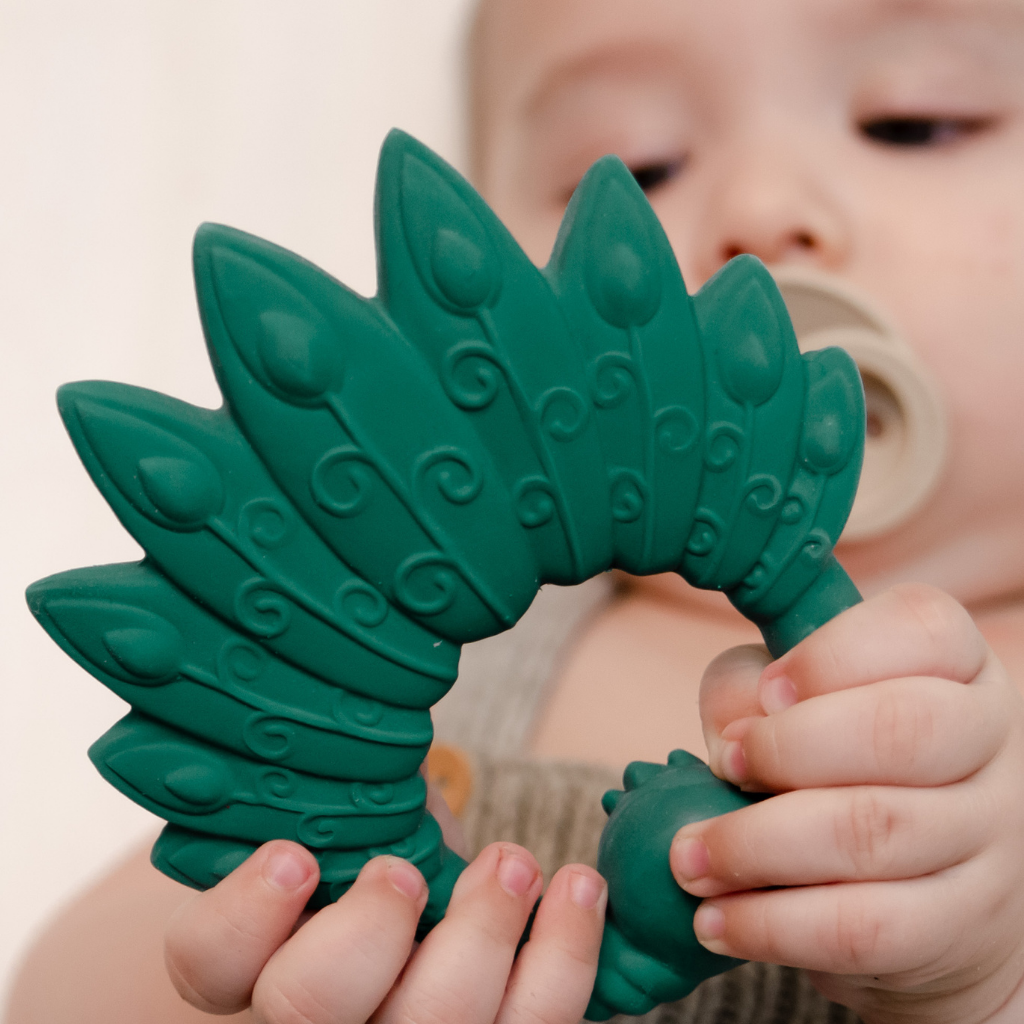 Anneau de dentition Paon Vert