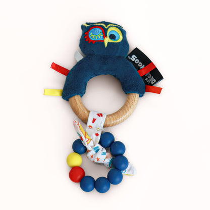 Anneau de dentition en silicone Astros le hibou