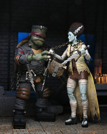 April O'Neil como la novia de Frankenstein - Monstruos universales x Tortugas Ninja adolescentes mutantes 