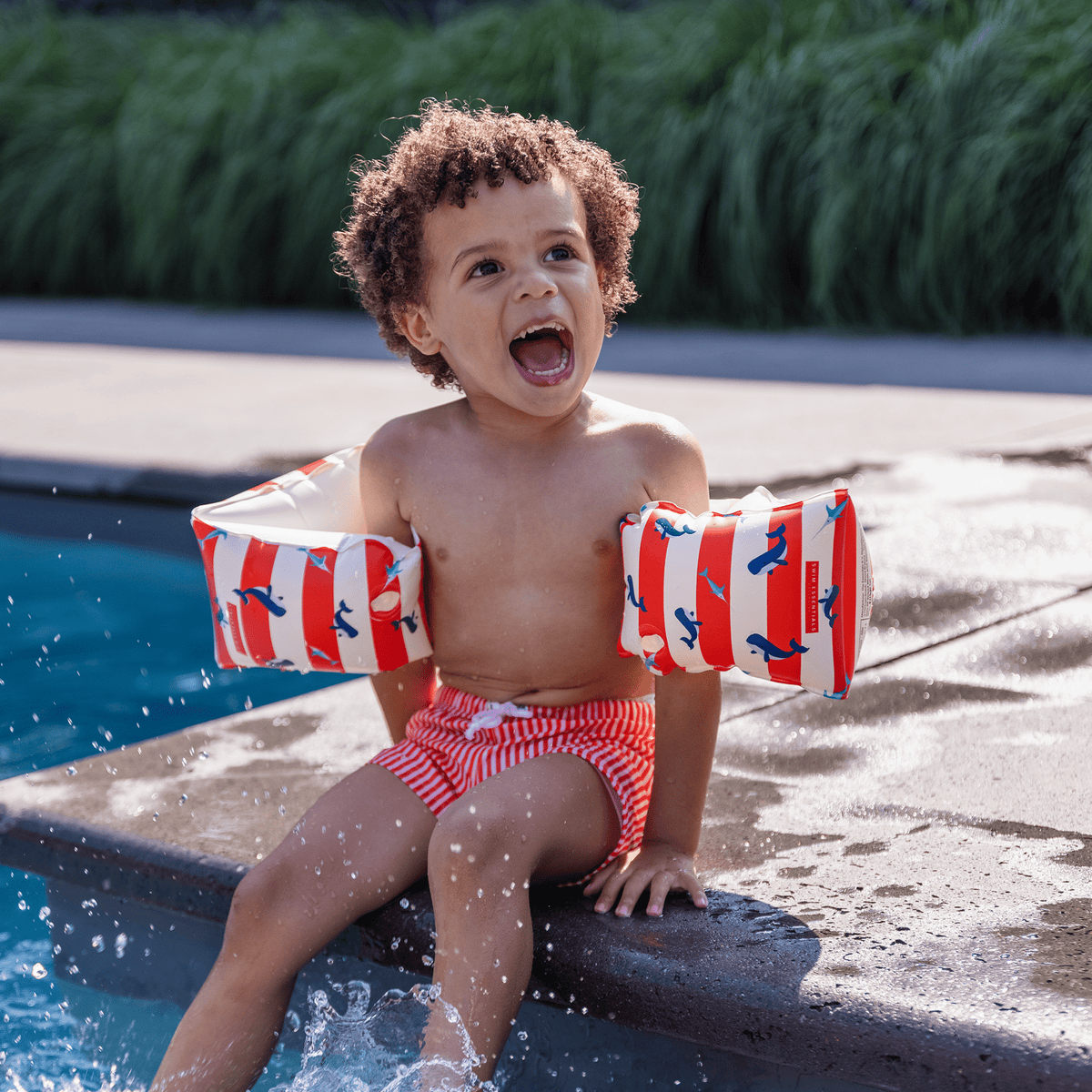 Arm Bands - Red/White - Ocean Stripes