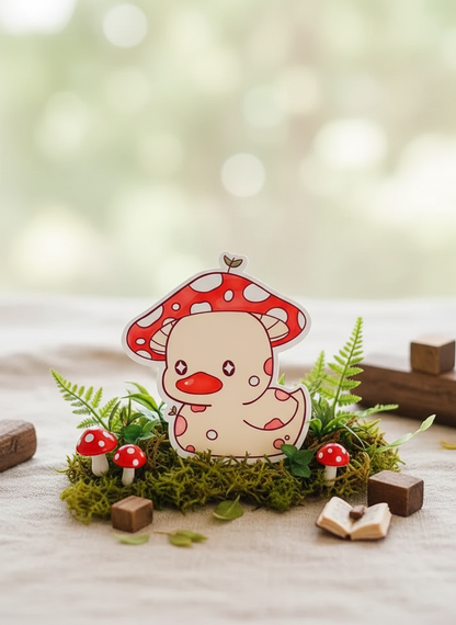 Autocollant Canard Champignon
