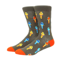 Meias com estampado de papagaio exótico