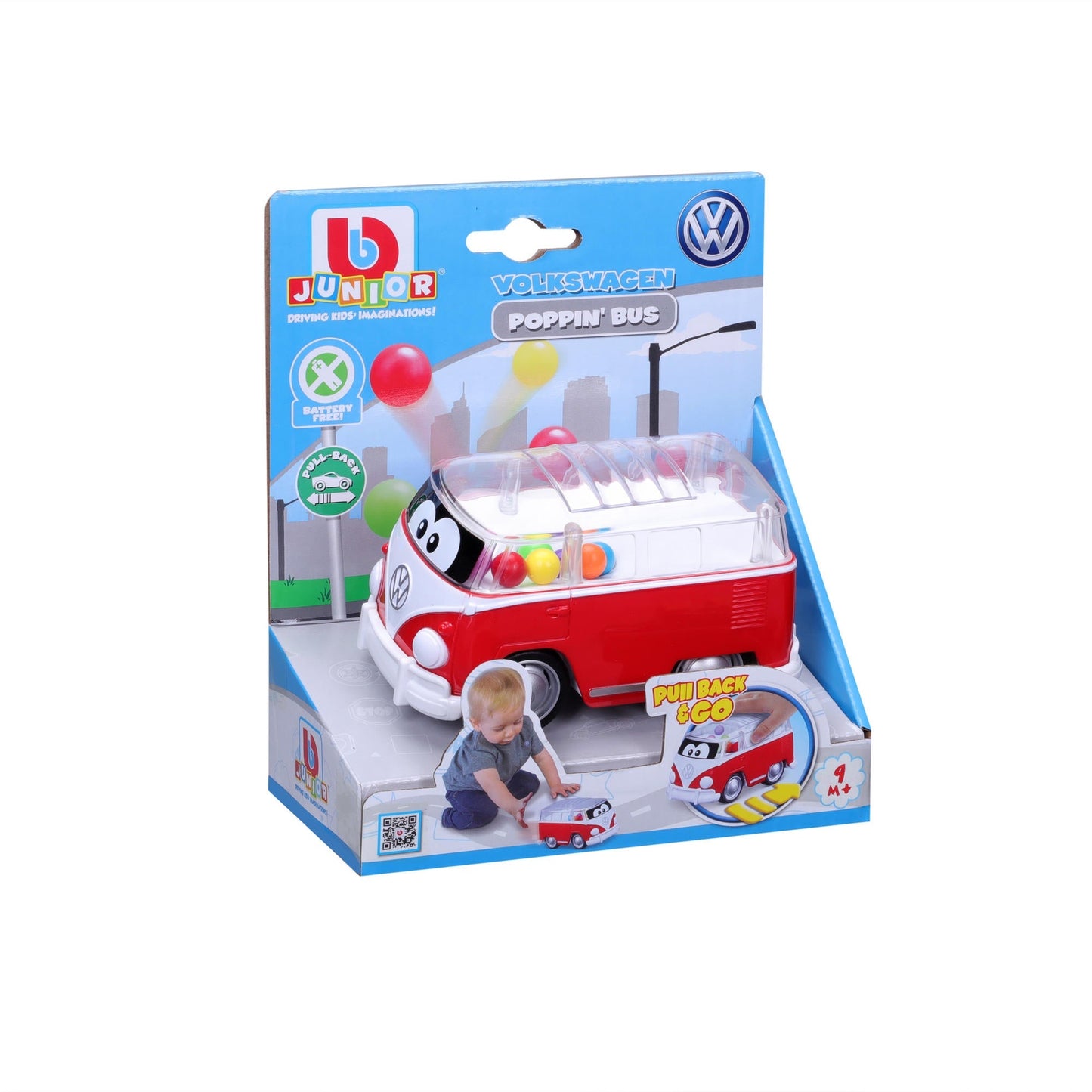 BB JUNIOR VW VOLKSWAGEN SAMBA VAN POPPIN BUS