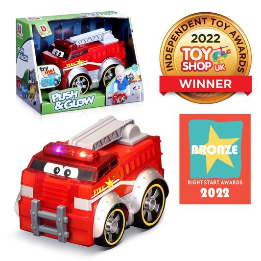 CAMION DE POMPIERS BB JUNIOR PUSH & GLOW