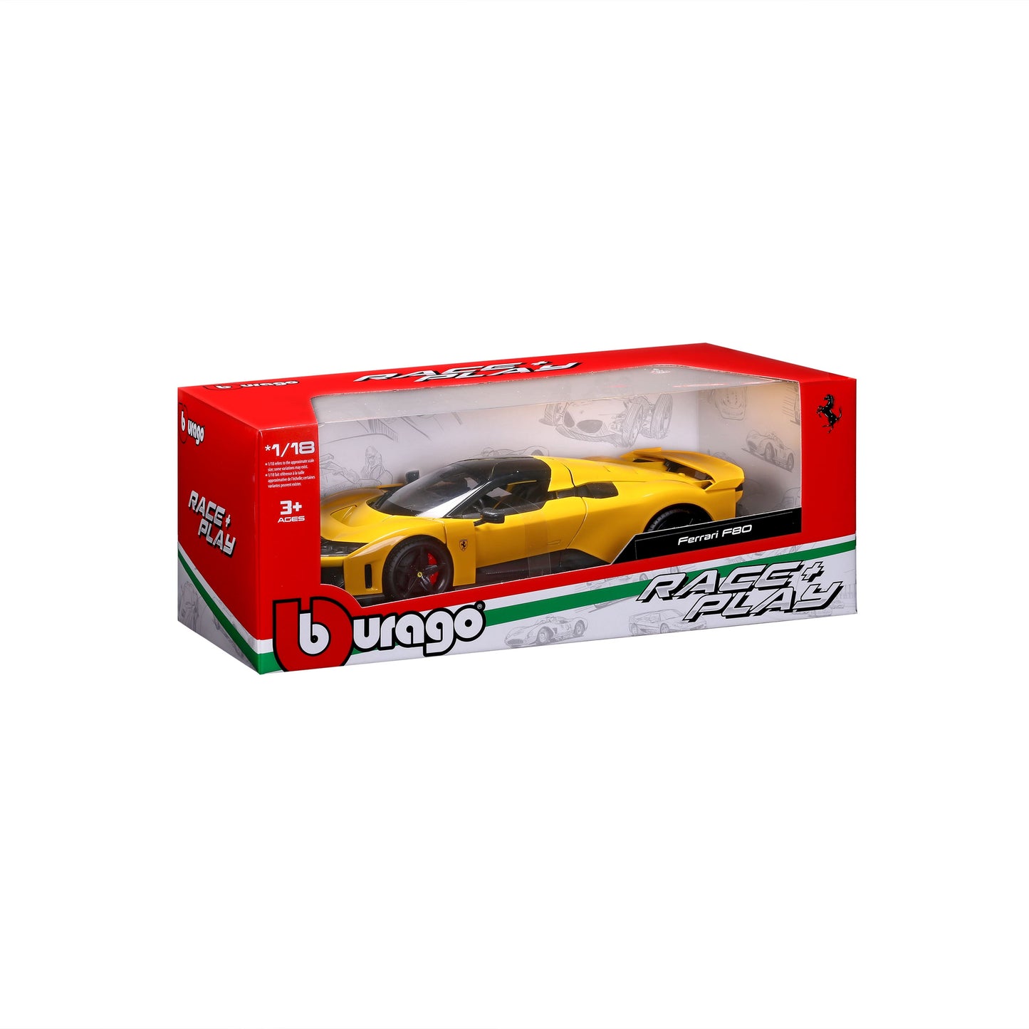 1:18 FERRARI RACE & PLAY F80 YELLOW