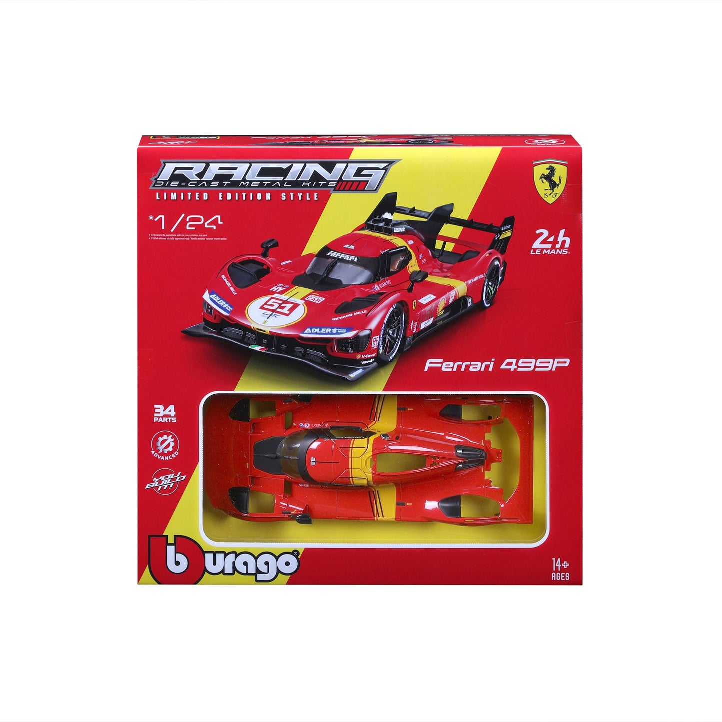 KIT DE COURSE FERRARI 499P HYPERCAR DU MANS (#51) 1:24