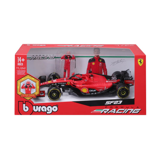 フェラーリ SF-23 F1 2023 1:24 フィギュア（ルクレールドライバー付き）