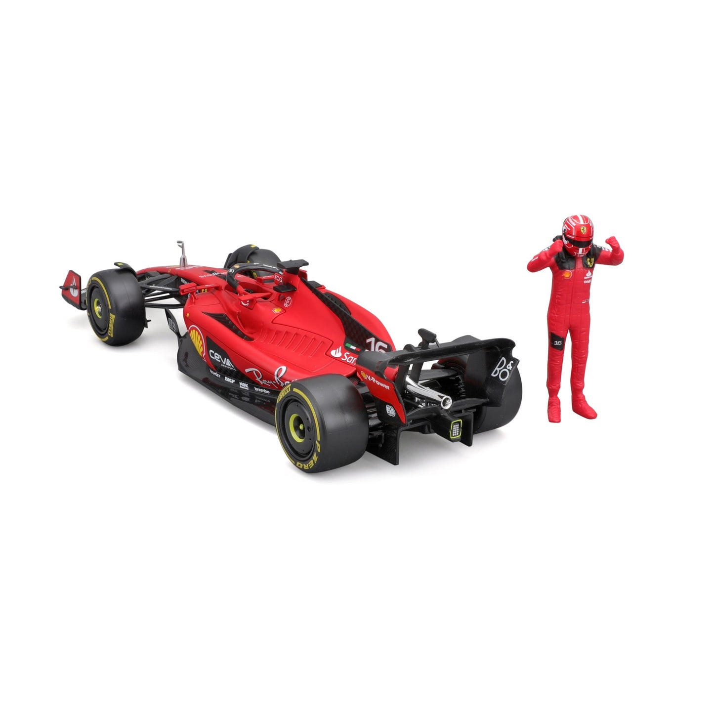 Figurine Ferrari SF-23 F1 2023 1:24 avec pilote Leclerc