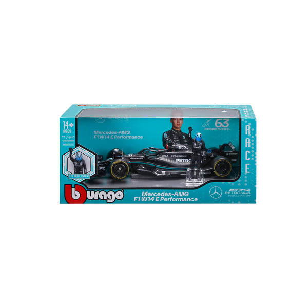 1:24 F1 MB W14 2023 AVEC FIGURINE DU PILOTE RUSSELL