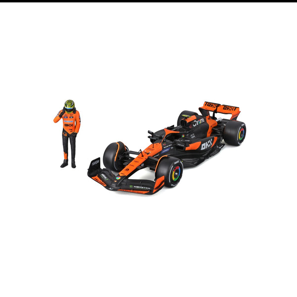 1:24 F1 MCLAREN MCL38 2024 AVEC FIGURINE DU PILOTE NORRIS