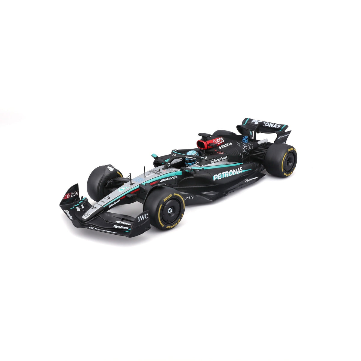 1:24 F1 MERCEDES AMG W15 2024 WITH HELMET RUSSELL