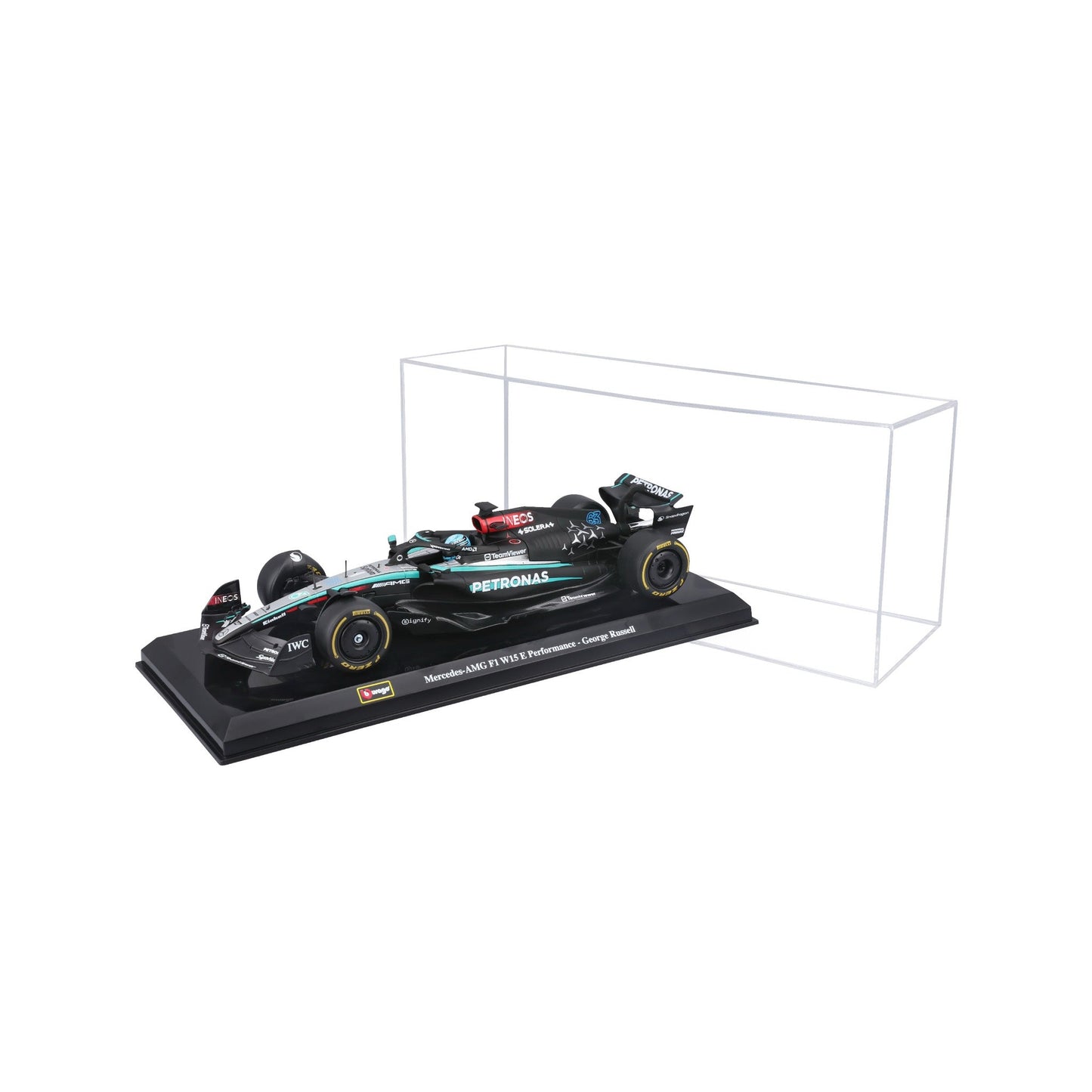 1:24 F1 MERCEDES AMG W15 2024 WITH HELMET RUSSELL