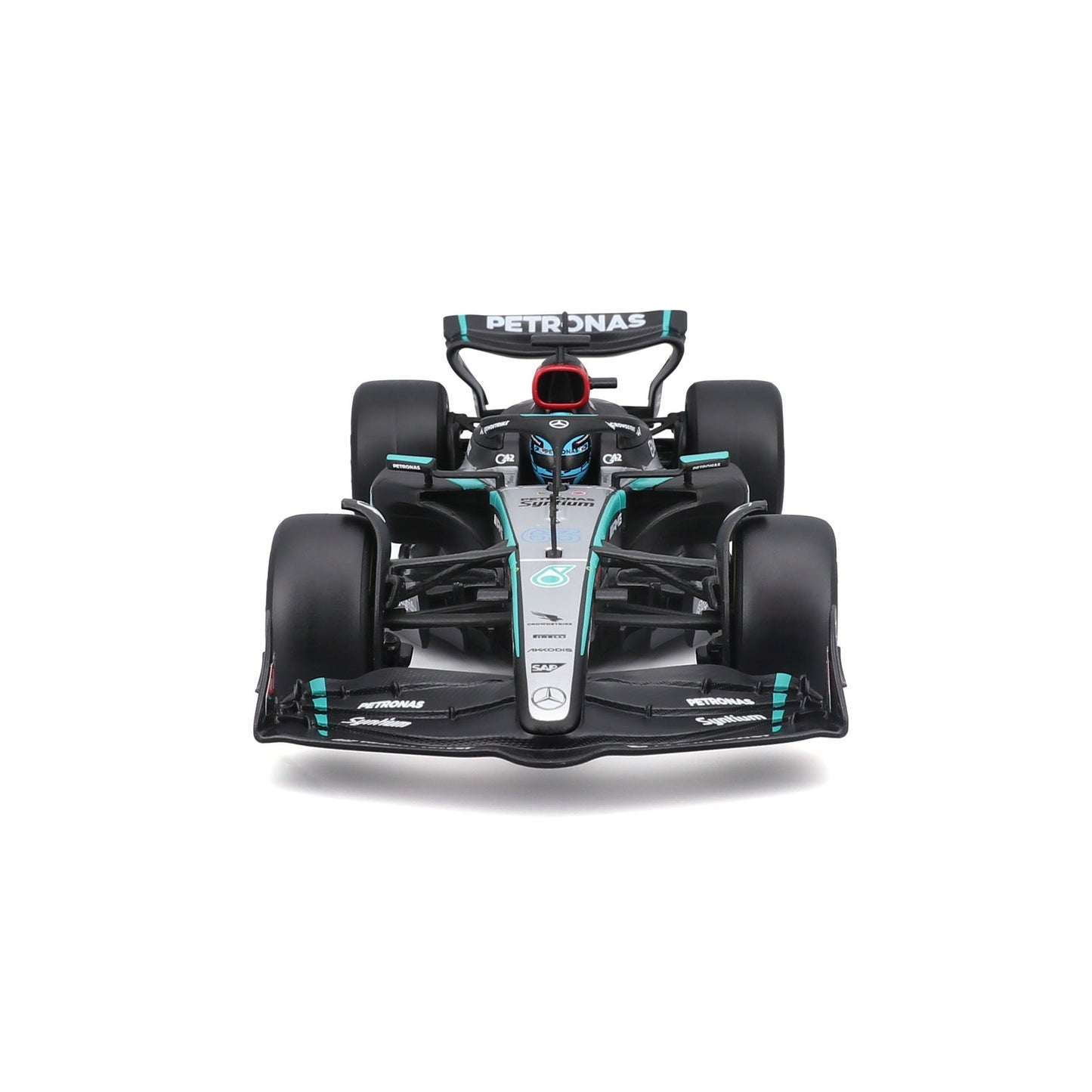 1:24 F1 MERCEDES AMG W15 2024 WITH HELMET RUSSELL