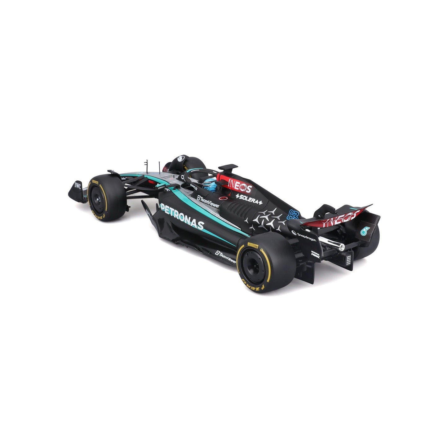 1:24 F1 MERCEDES AMG W15 2024 WITH HELMET RUSSELL