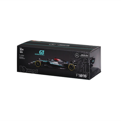 1:24 F1 MERCEDES AMG W15 2024 WITH HELMET RUSSELL
