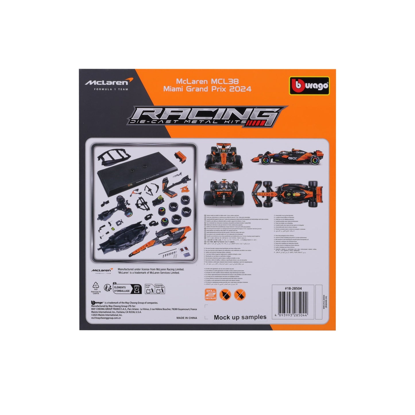 1:24 F1 MCLAREN MCL38 2024 MODÈLE À ASSEMBLER NORRIS