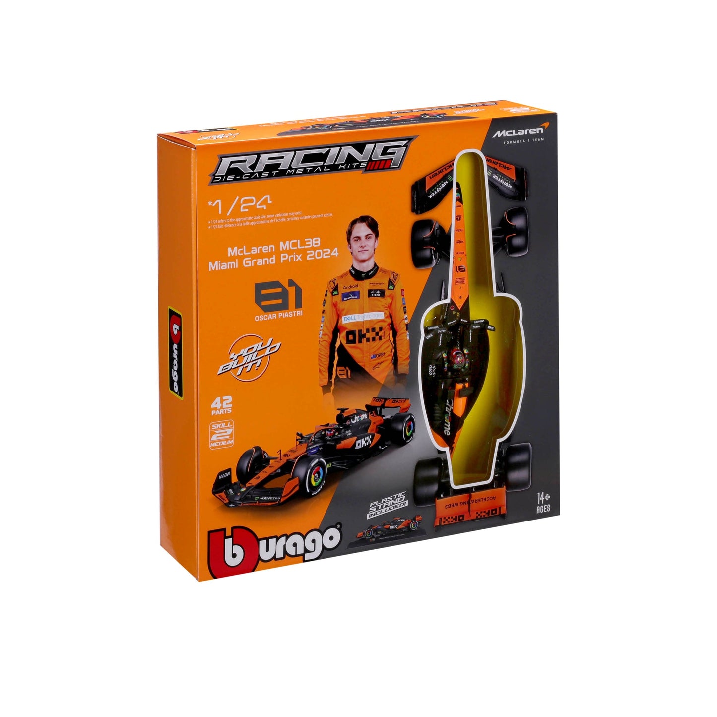 1:24 F1 MCLAREN MCL38 2024 modèle KIT PIASTRI