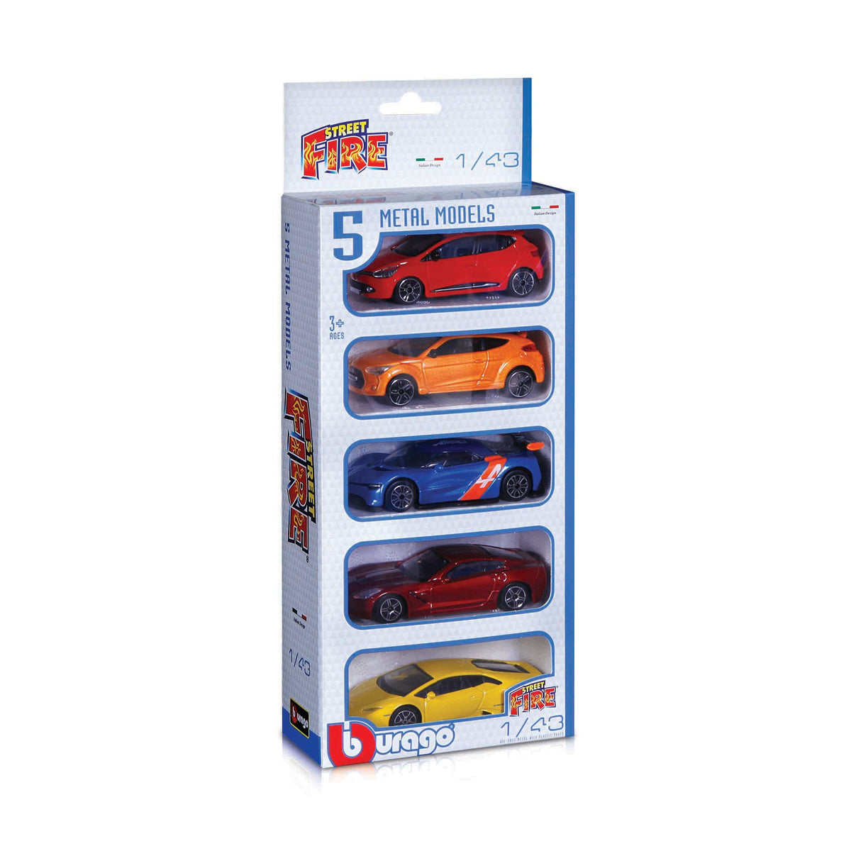 1:43 STREET FIRE PACK DE 5 VÉHICULES