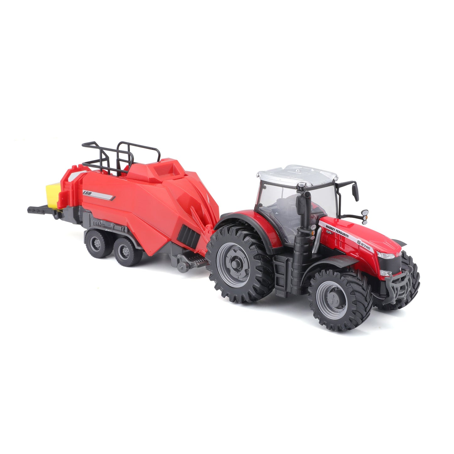 TRACTEUR MASSEY FERGUSSON 8740S DE 10 CM AVEC ÉLÉVATEUR DE PRESSE À BALLES