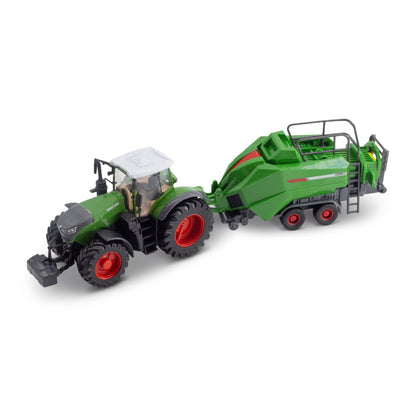 TRACTEUR FENDT 1050 VARIO DE 10 CM AVEC 3 REMORQUES