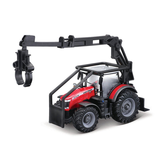 トラクター マッセイ・ファーガソン 8740S 10CM フロントローダーと丸太3本付き