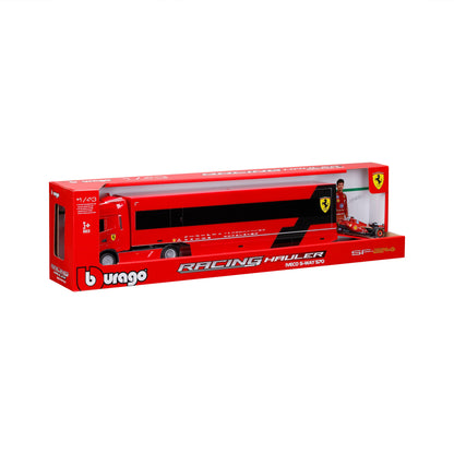 1:43 F1 FERRARI IVECO S-Way 570 RACING TRANSPORTER AVEC UNE VOITURE