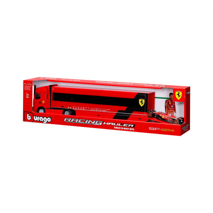 1:43 F1 FERRARI IVECO S-Way 570 RACING TRANSPORTER AVEC UNE VOITURE