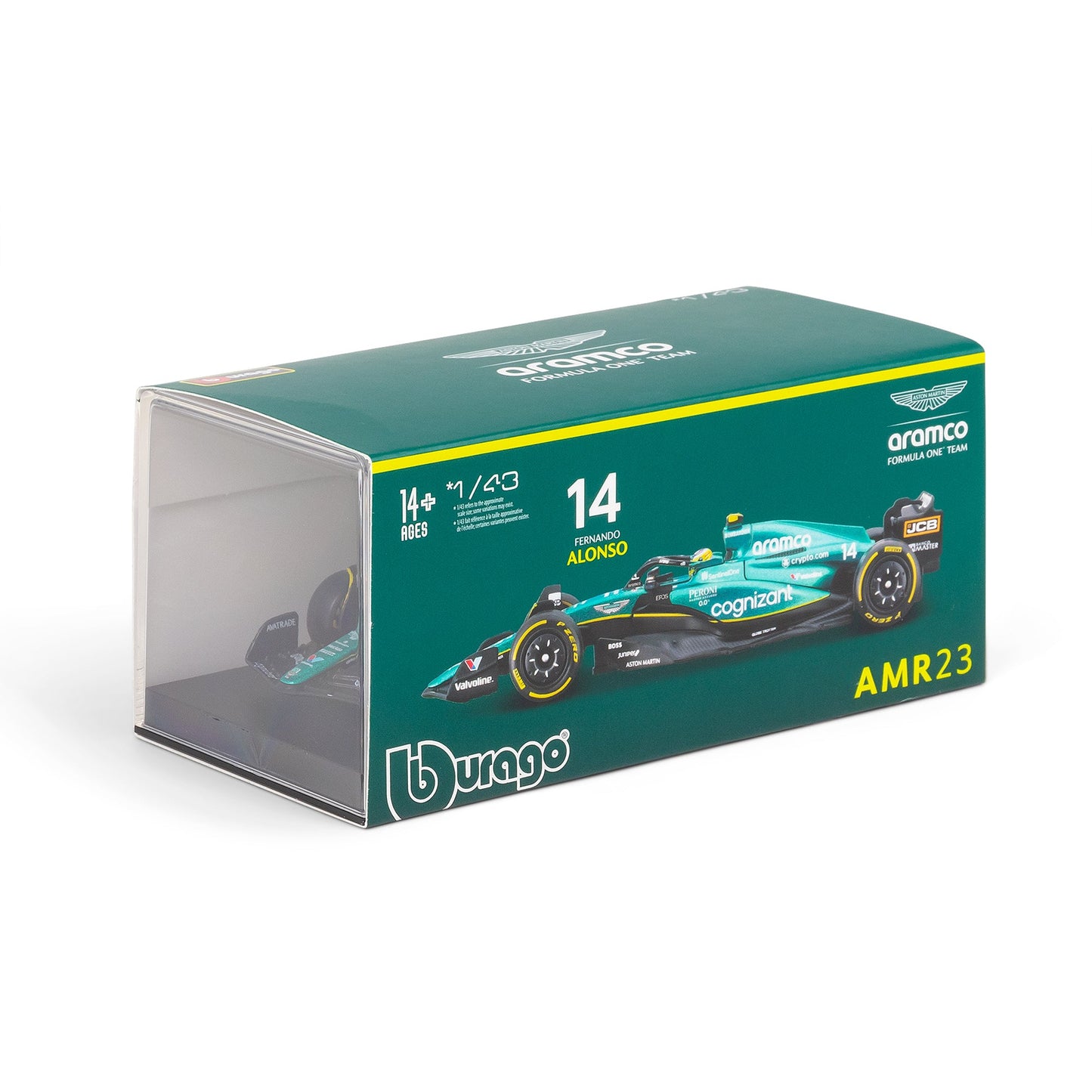 1:43 F1 ASTON MARTIN 2023 AMR23 AVEC CASQUE ALONSO