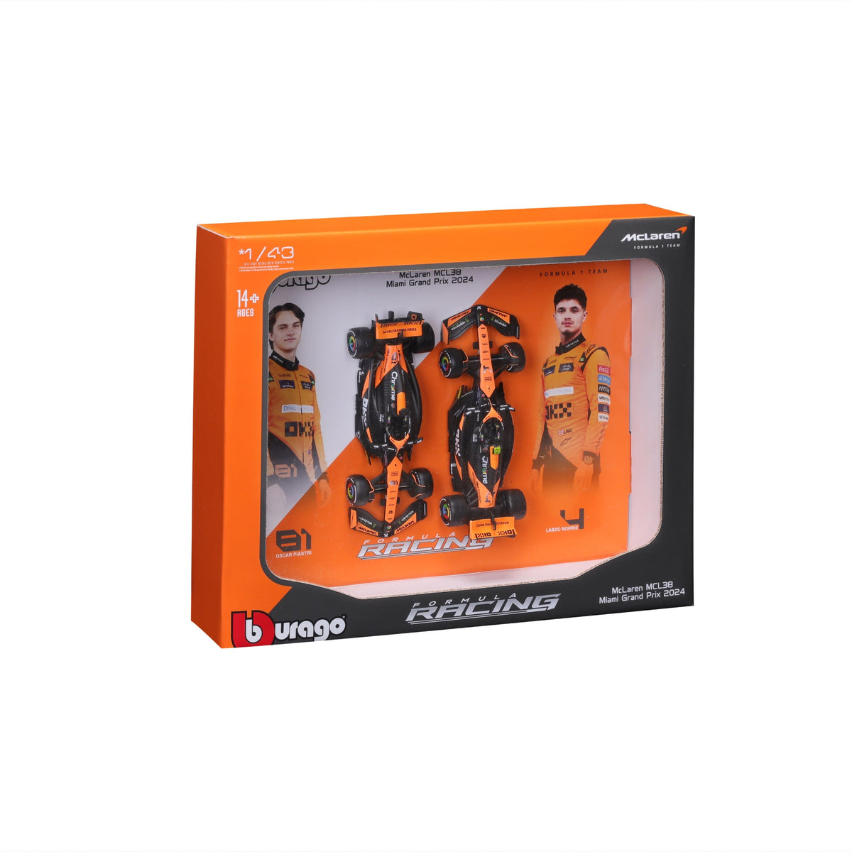 1/43 F1 マクラーレン MCL38 2024 2台セット ノリス ＆ ピアストリ