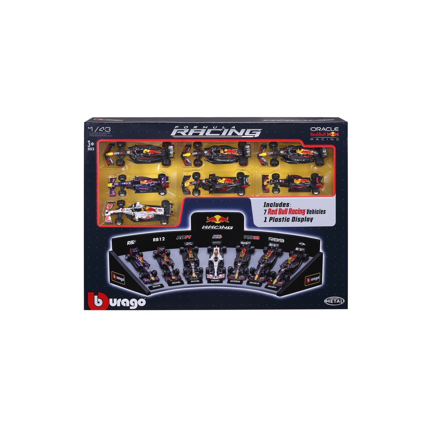 Coffret cadeau de luxe Red Bull Racing F1 1:43 avec support