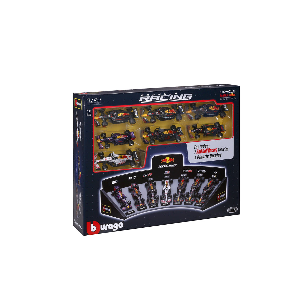 Coffret cadeau de luxe Red Bull Racing F1 1:43 avec support