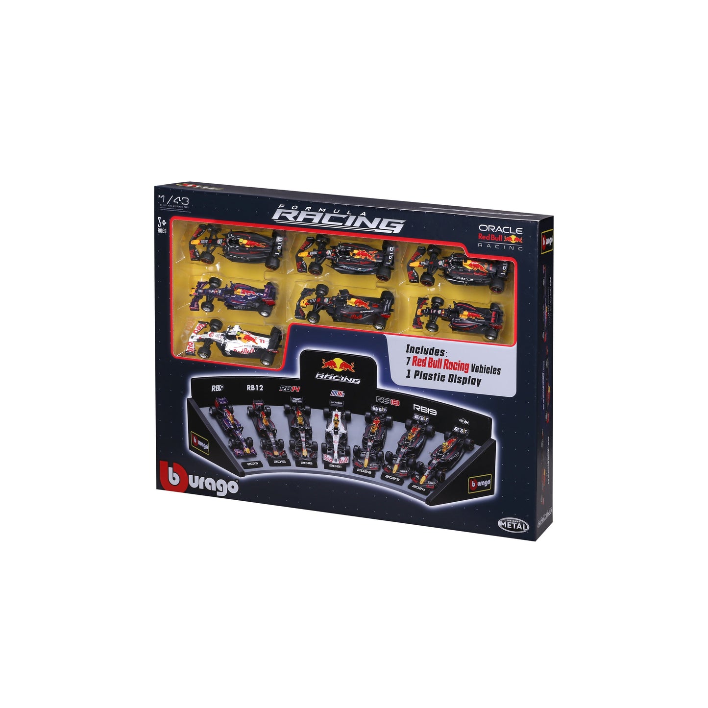 Coffret cadeau de luxe Red Bull Racing F1 1:43 avec support