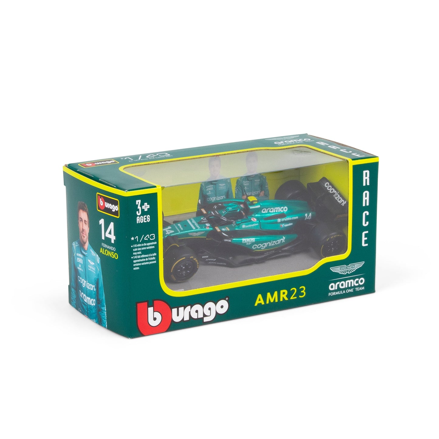 1:43 F1 ASTON MARTIN 2023 AMR23 ALONSO DANS LE DISTRIBUTEUR