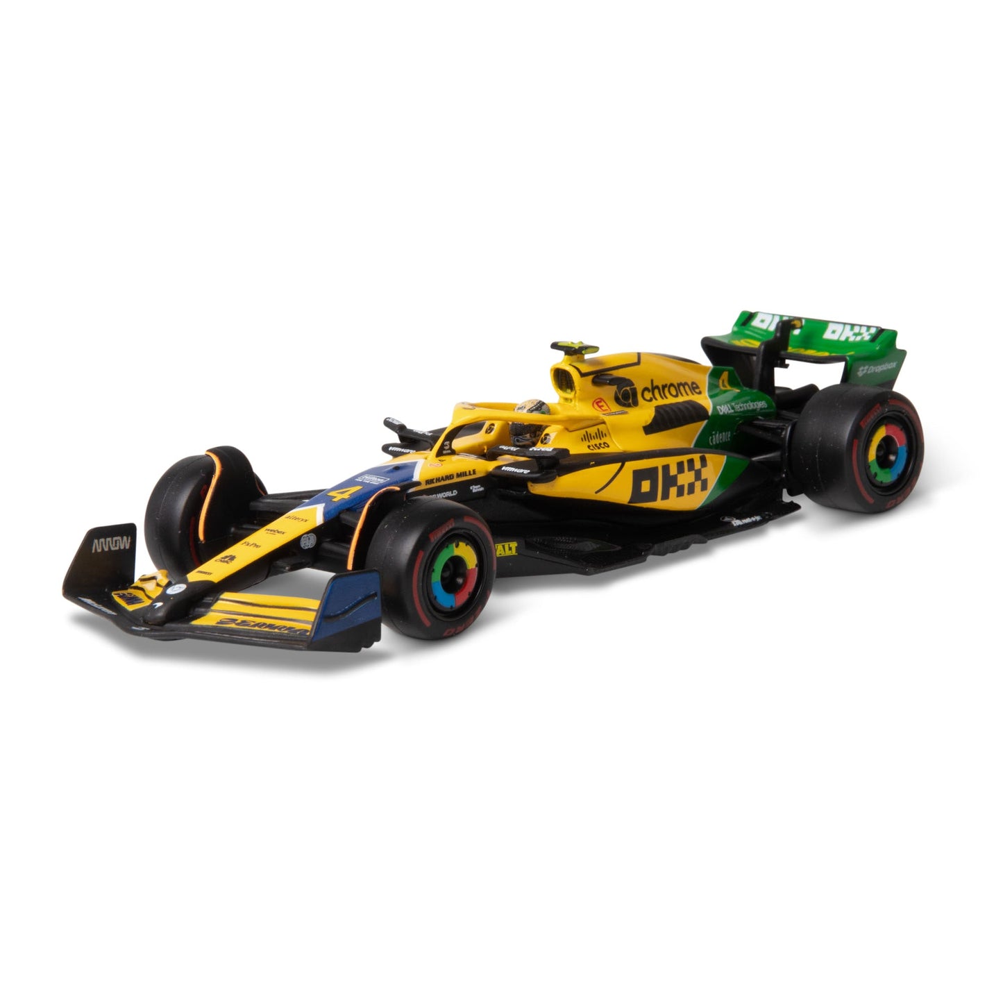 1:43 F1 MCLAREN MCL38 2024 AVEC CASQUE NORRIS SENNA LIVRAISON