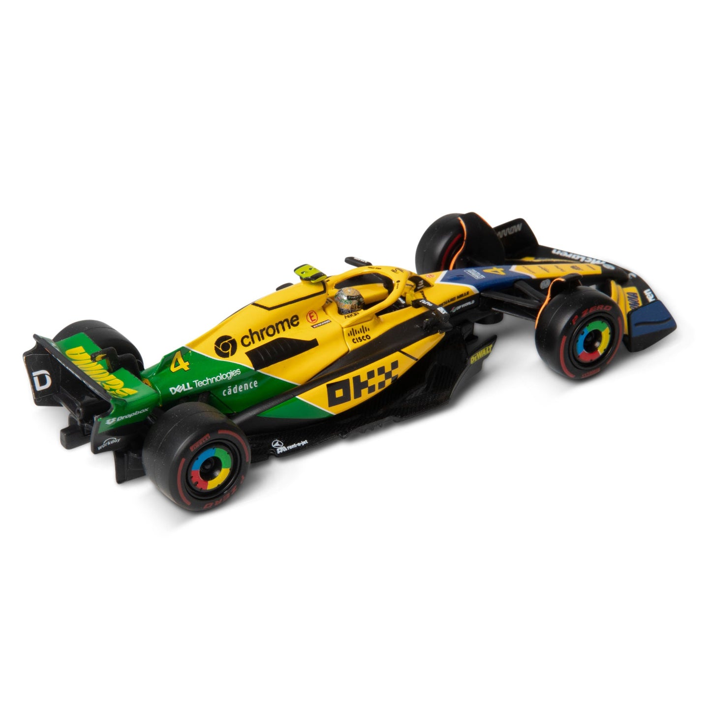 1:43 F1 MCLAREN MCL38 2024 AVEC CASQUE NORRIS SENNA LIVRAISON
