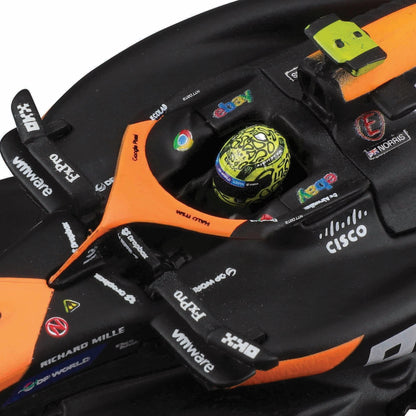 1:43 F1 MCLAREN MCL38 2024 AVEC CASQUE NORRIS