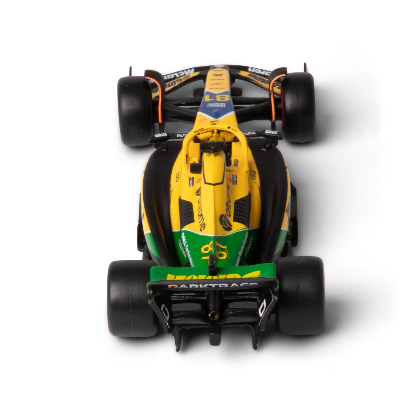 1:43 F1 MCLAREN MCL38 2024 AVEC CASQUE LIVRÉE PIASTRI SENNA