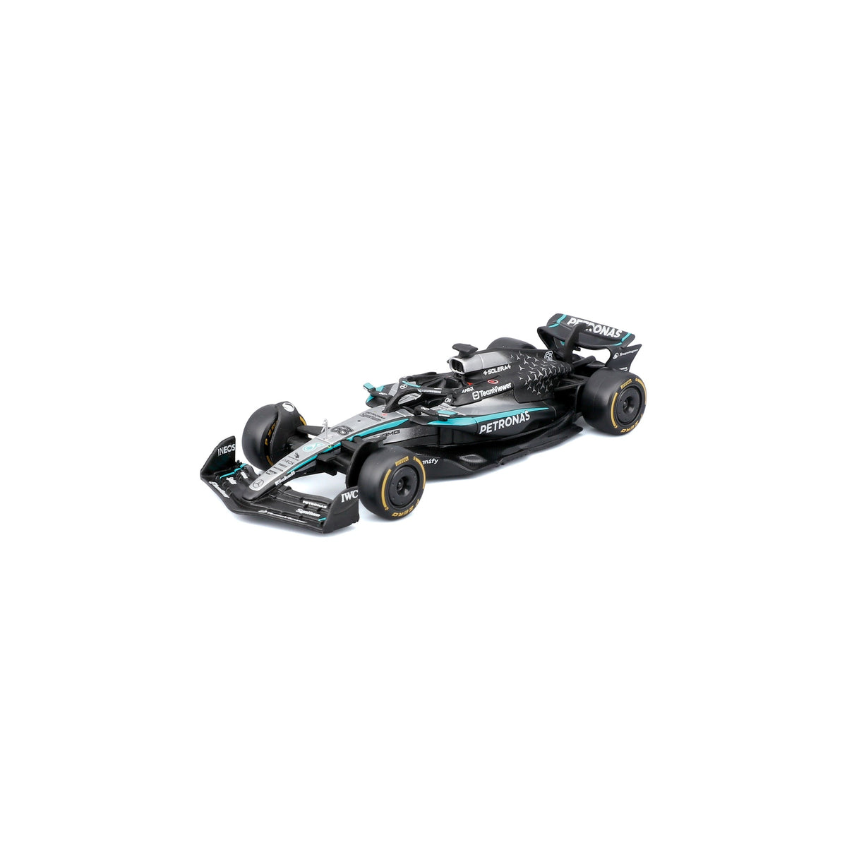 1:43 F1 MERCEDES AMG W16 2025 RUSSELL IN 12PC DISPENSER