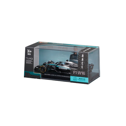 1:43 F1 MERCEDES AMG W16 2025 RUSSELL WITH HELMET