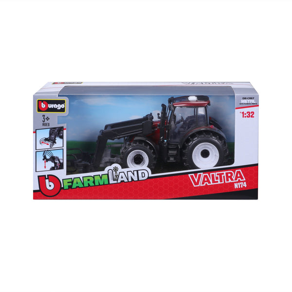 TRACTEUR AGRICOLE VALTRA N174 AVEC CHARGEUR FRONTAL 1:32