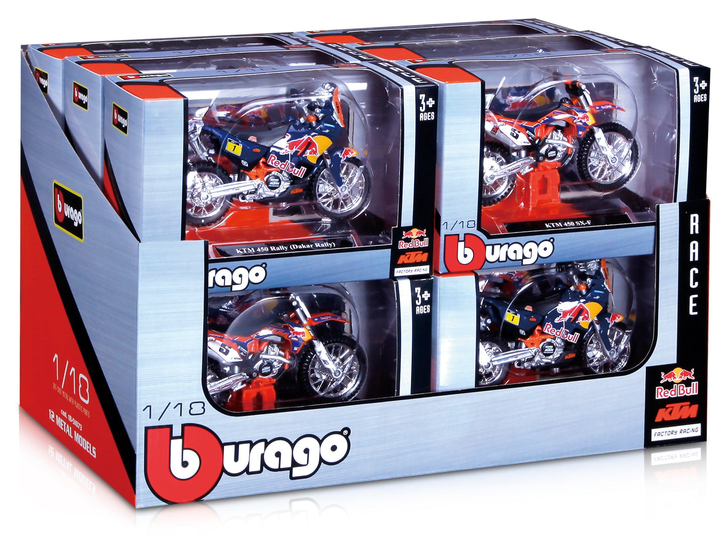 1:18 WRB KTM CYCLE - DISTRIBUTEUR 12 PIÈCES
