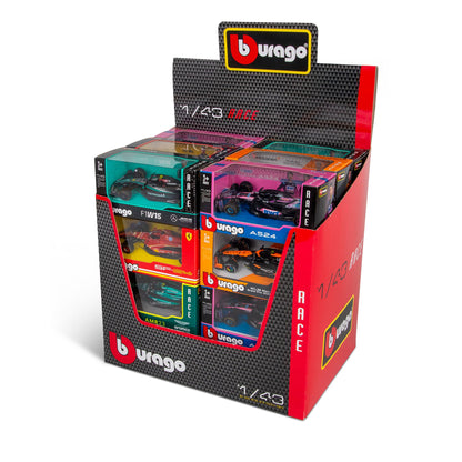 ASSORTIMENT DE VOITURES F1 1:43 2024 (24 PIÈCES EN CDU)