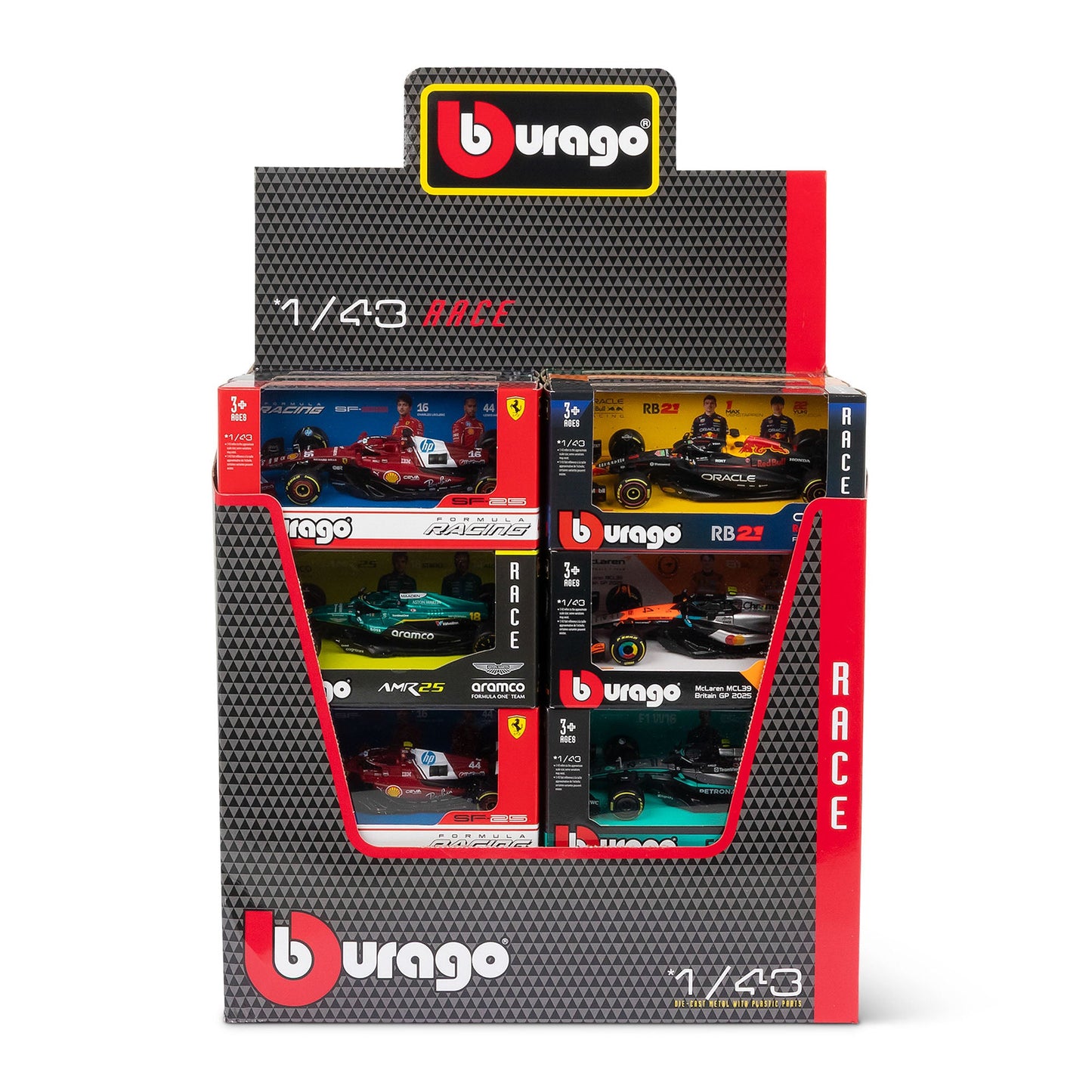 1:43 F1 CAR ASSORTMENT 2025 24PC CDU
