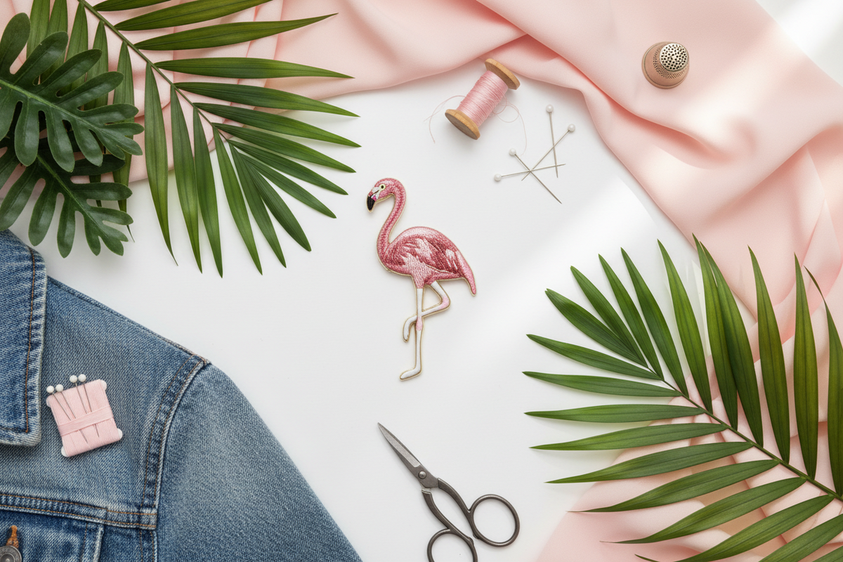 Aplique termocolante flamingo rosa