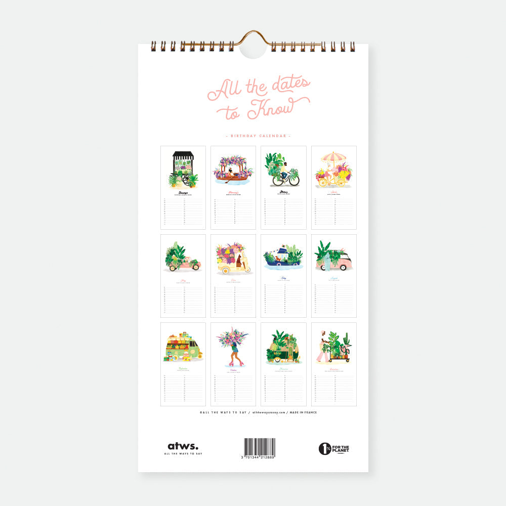 Birthday calendar