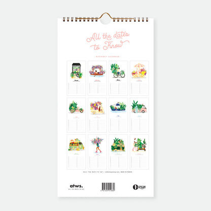 Birthday calendar